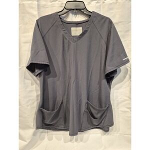 Sketchers Women's Scrub Top XXL 2xl Grey Gray